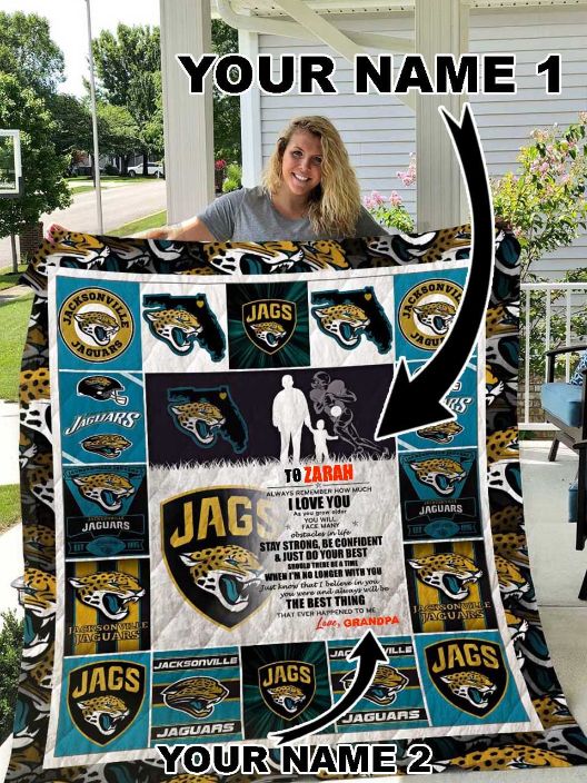 Jacksonville Jaguars Personalized Name Sport Quilt Blanket - Teeruto