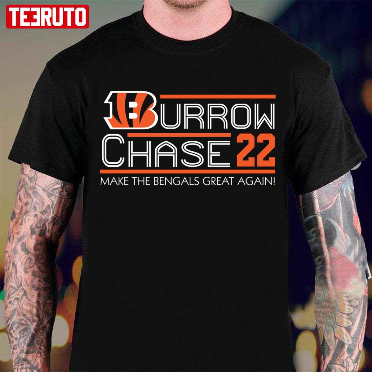 Ja'marr Chase 2022 Joe Burrow Bengals Unisex T-shirt - Teeruto