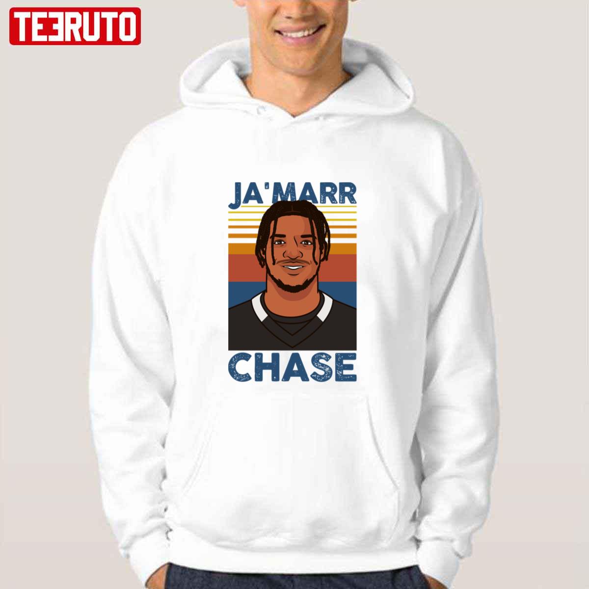 Ja’marr Chase Football Pros Player Vintage Artwork Unisex Hoodie