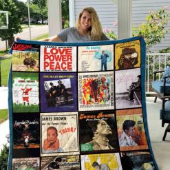 James Brown Album Collection Quilt Blanket