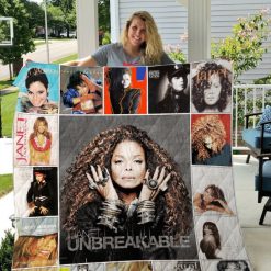 Janet Jackson Retro Quilt Blanket
