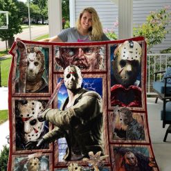 Jason Voorhees Portrait Quilt Blanket
