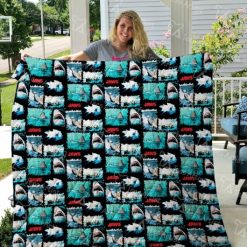 Jaws Pattern Collection Quilt Blanket
