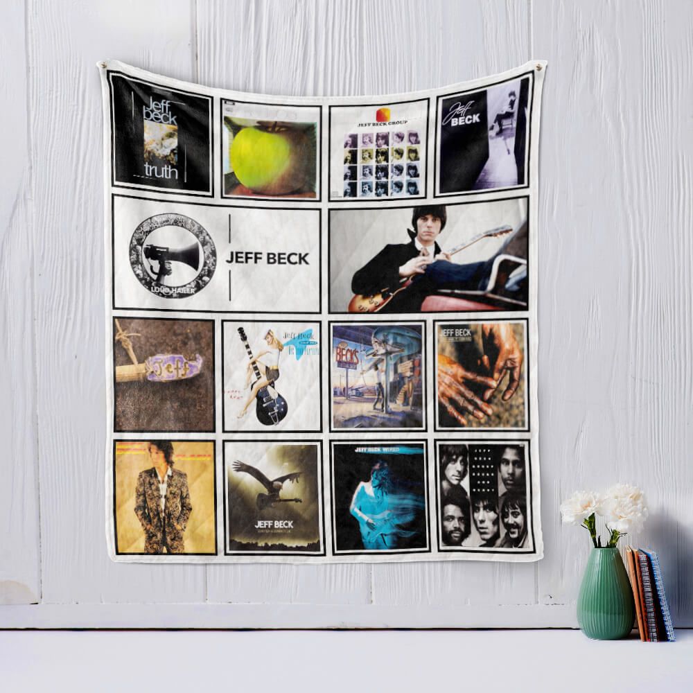 Jeff Beck Graphic Quilt Blanket Teeruto