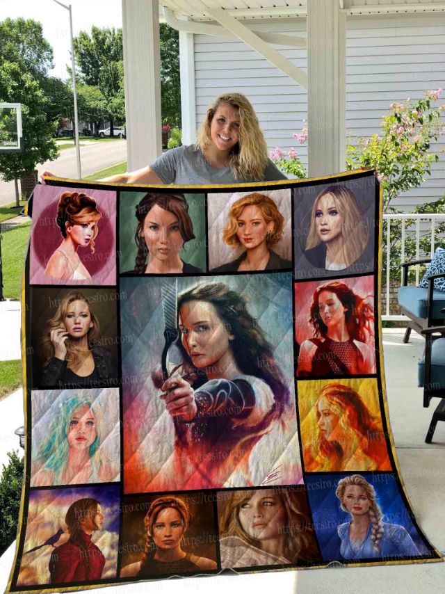 Jennifer Lawrence Fanart Collection Quilt Blanket Teeruto