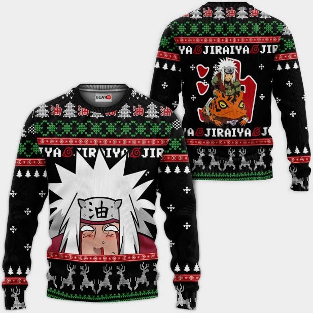 Jiraiya Pervy Sage Nrt Anime Xmas Ugly Christmas Knitted Sweater