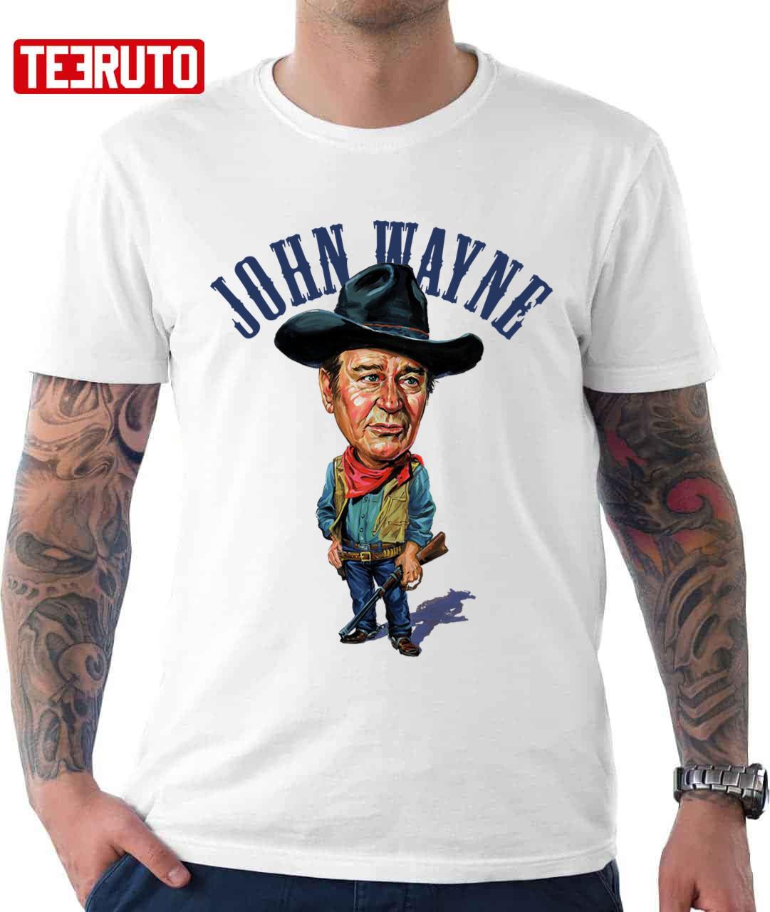 John Wayne Cartoon Fanart Unisex T-shirt - Teeruto