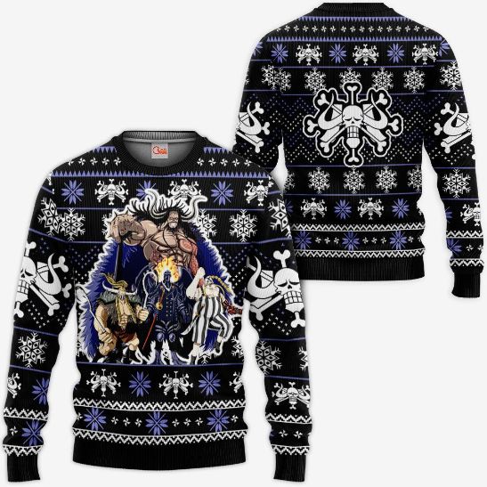 Kaido Beast Pirates Anime One Piece Xmas Ugly Christmas Knitted Sweater