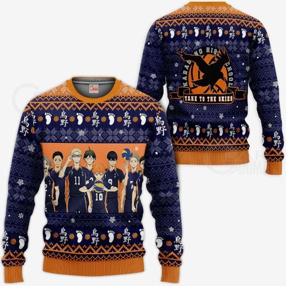 Karasuno Haikyuu Anime Xmas Ugly Christmas Knitted Sweater