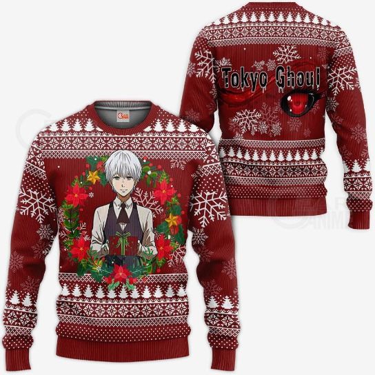 Ken Kaneki Tokyo Ghoul Anime Idea Ugly Christmas Knitted Sweater