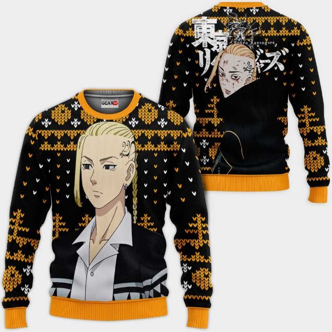 Ken Ryuuguuji Draken Anime Tokyo Revengers Xmas Ugly Christmas Knitted Sweater