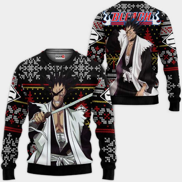 Kenpachi Zaraki Anime Bl Xmas Ugly Christmas Knitted Sweater