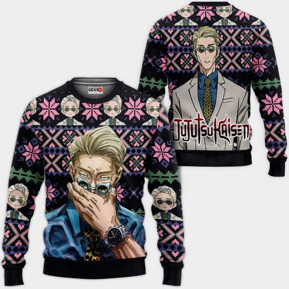 Kento Nanami Anime Jujutsu Kaisen Xmas Ugly Christmas Knitted Sweater
