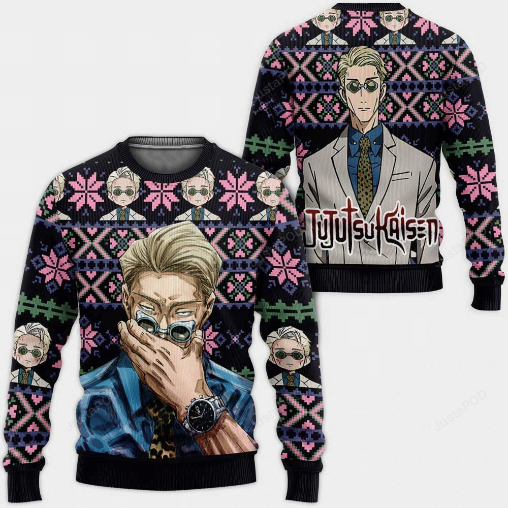 Kento Nanami Anime Manga Jujutsu Kaisen Anime Christmas Wool Knitted Ugly Sweater