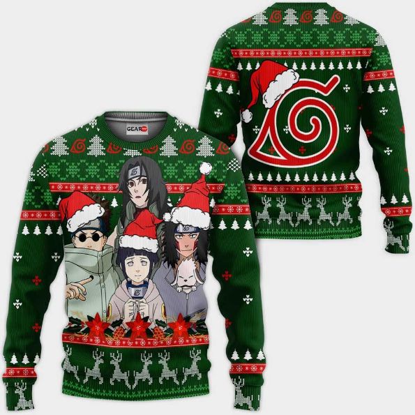 Konoha Team 8 Nrt Anime Xmas Ugly Christmas Knitted Sweater