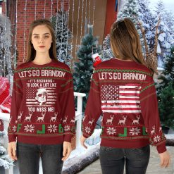 Let’s Go Brandon It’s Beginning To Look A Lot Like You Miss Me Trump Ugly Ugly Xmas Sweater