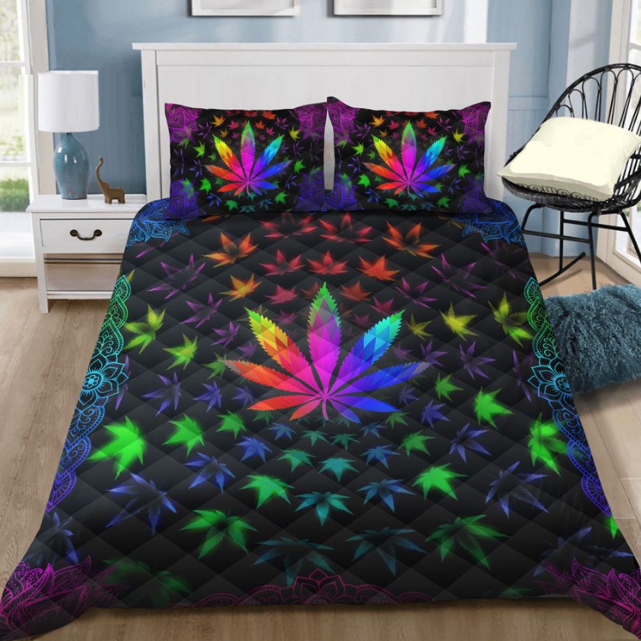 Ligerking Collected Weed Quilt Bedding Set Quilt Blanket - Teeruto