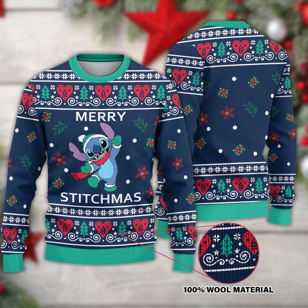 Lilo And Stitch Disney  Merry Stitchmas Ugly Christmas Sweater