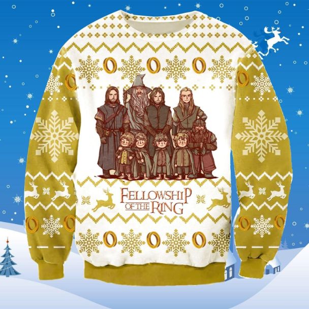 LORD Fellowship Of The Ring Christmas Ugly Wool Knitted Sweater