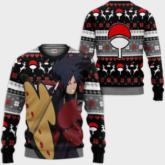 Madara Uchiha Akatsuki Anime Ugly Christmas Knitted Sweater