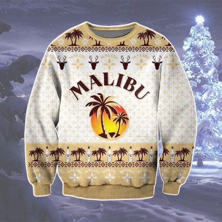 Malibu Sunset Ugly Christmas Sweater Xmas Gift