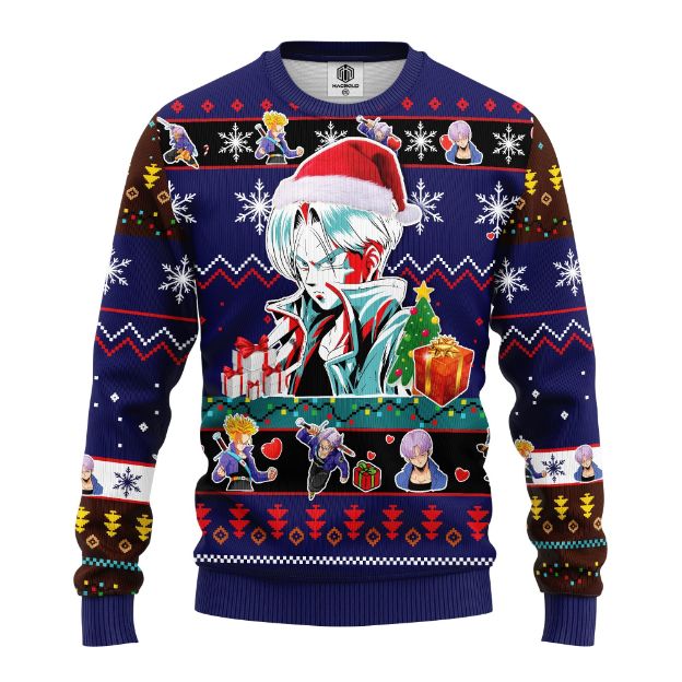 Merry Xmas Santa Trunk Ugly Christmas Sweater Anime Dragon Ball Fans Gift