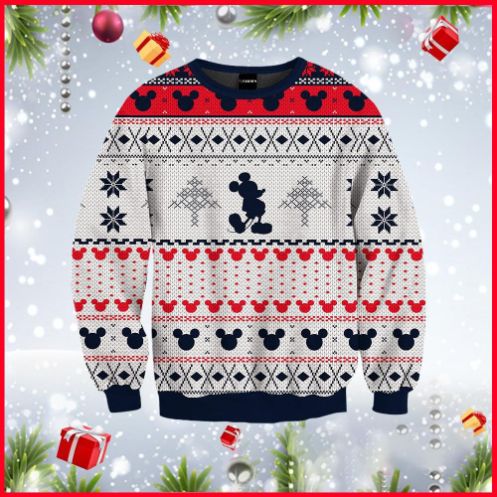 Mickey Mouse Ugly Christmas Wool Knitted Sweater