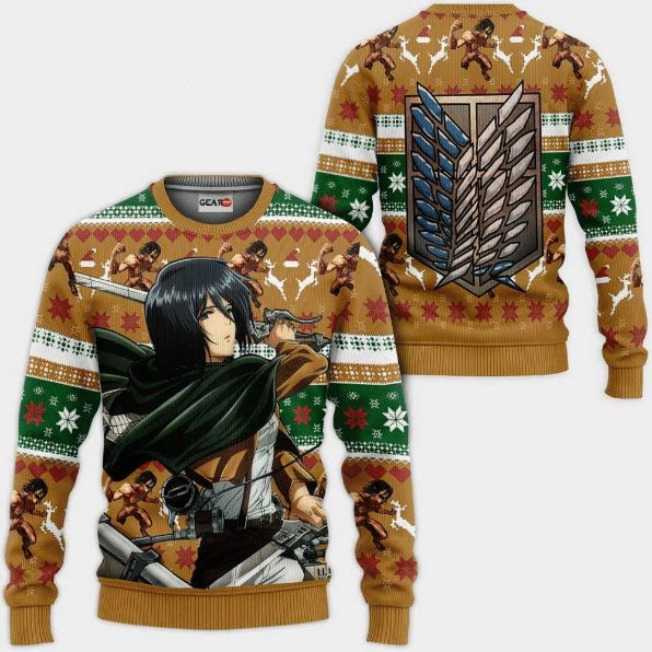 Mikasa Ackerman Attack On Titan Anime Fan Ugly Sweater