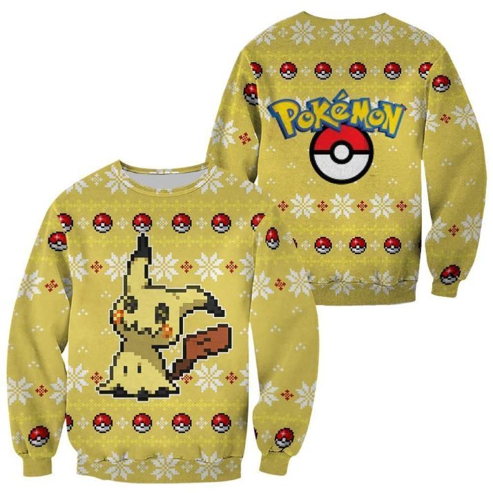 Mimikyu Pokemon Xmas Ugly Christmas Knitted Sweater
