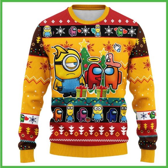 Minion Atlanta Braves Ugly Christmas Sweater Let It Snow Shirt - Kutee  Boutique