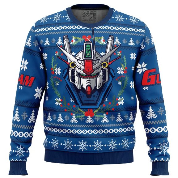 Mobile Suit RX 78 Gundam Merry Christmas Ugly Wool Knitted Sweater