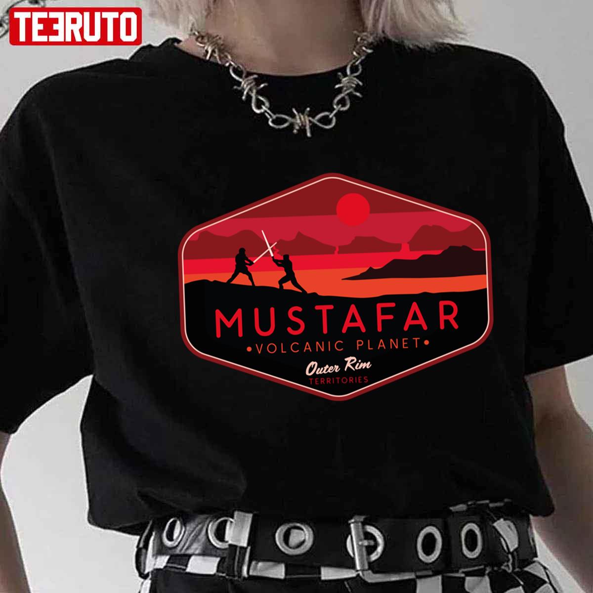 Mustafar Volcanic Planet National Park Magnet Star Wars Design Unisex T-shirt