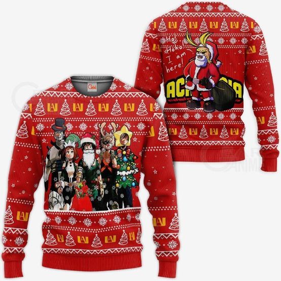 My Hero Academia Santa Anime Xmas Va09 Ugly Christmas Knitted Sweater