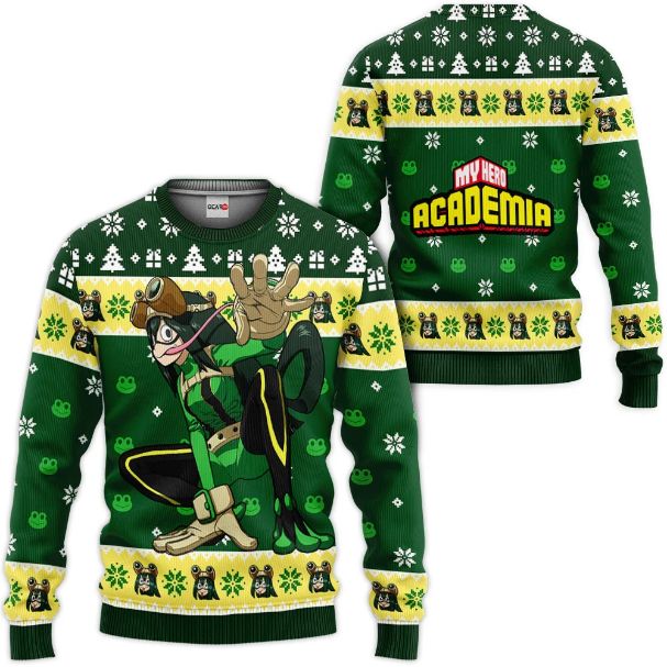 My Hero Academia Tsuyu Asui Anime Ugly Christmas Knitted Sweater