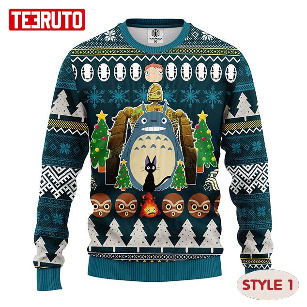 My Neighbor Is Totoro Anime Christmas Ugly Wool Knitted Sweater Multiple Styles