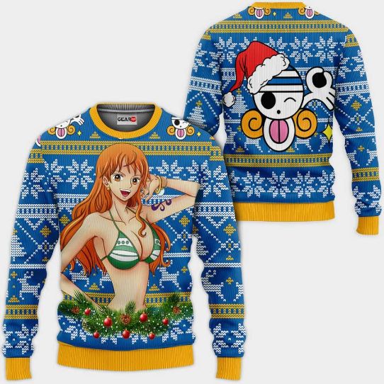 Nami One Piece Anime Xmas S Ugly Christmas Knitted Sweater