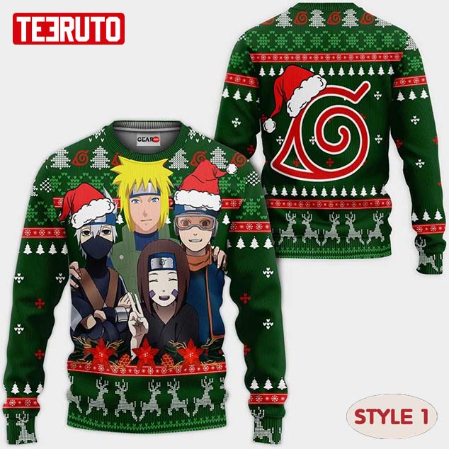 Naruto Anime Xmas Anime Christmas Fanmade Ugly Wool Knitted Sweater Multiple Styles