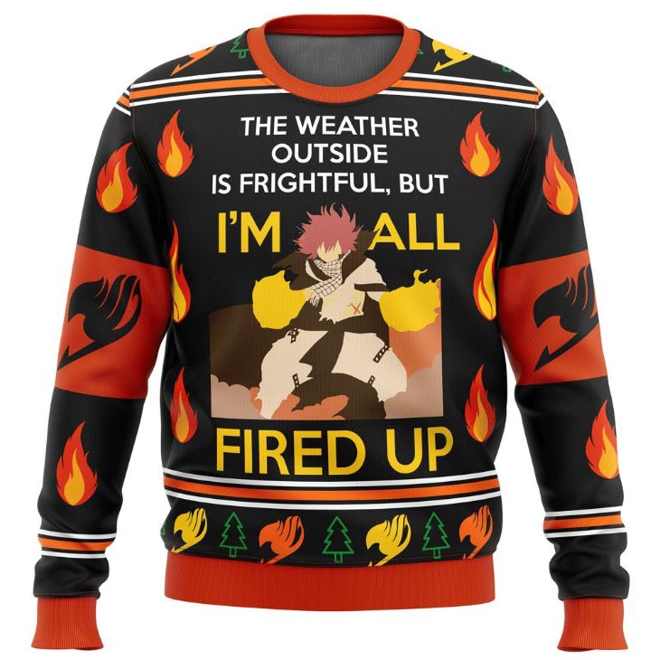 Natsu Fairy Tail Anime Ugly Wool Knitted Sweater