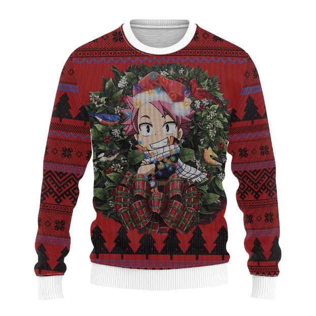 Natsu Fairy Tail Ugly Anime Wool Knitted Sweater