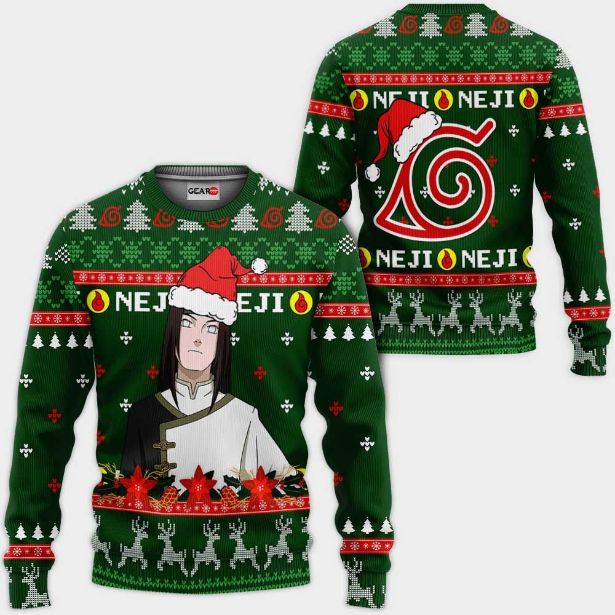 Neji Hyuga Nrt Anime Xmas Ugly Christmas Knitted Sweater