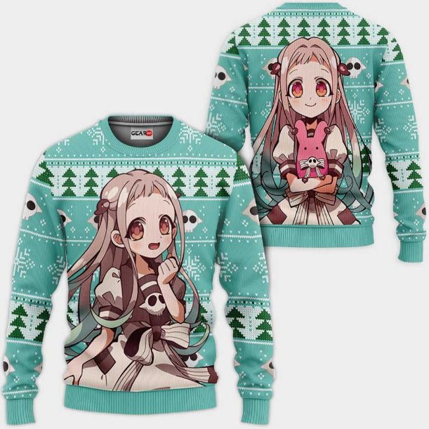 Nene Yashiro Anime Toilet-Bound Hanako-Kun Xmas Ugly Christmas Knitted Sweater