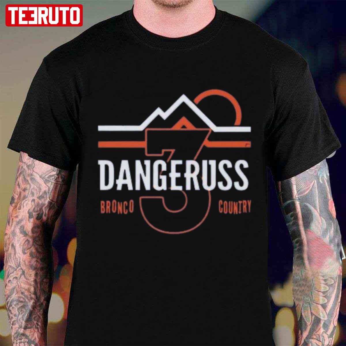 Russell Wilson Denver Broncos Danger Russ 3 T Shirt - Jolly Family Gifts