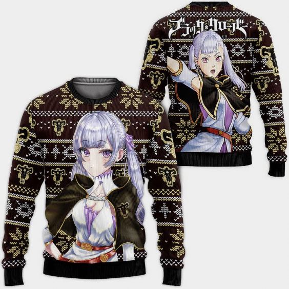Noelle Black Clover Anime Gift Fan Ugly Xmas Wool Knitted Sweater