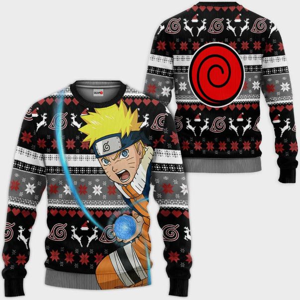 Nrt Uzumaki Anime Ugly Christmas Knitted Sweater