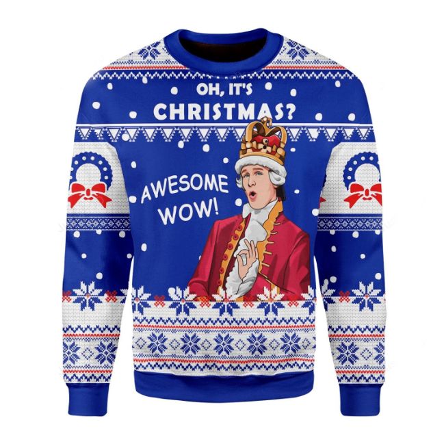 Oh It's Christmas Awesome Wow Hamilton King George Musical Xmas Wool ...