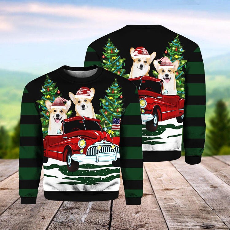 Pembroke Welsh Corgi Dog Christmas Gifts For Dog Lovers Sweater