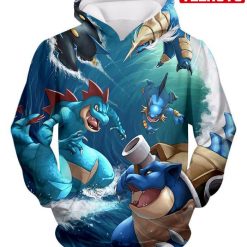Pokemon – Pokemon All Powerful Water Type Pokemons Cool Hd 3d Aop Hoodie