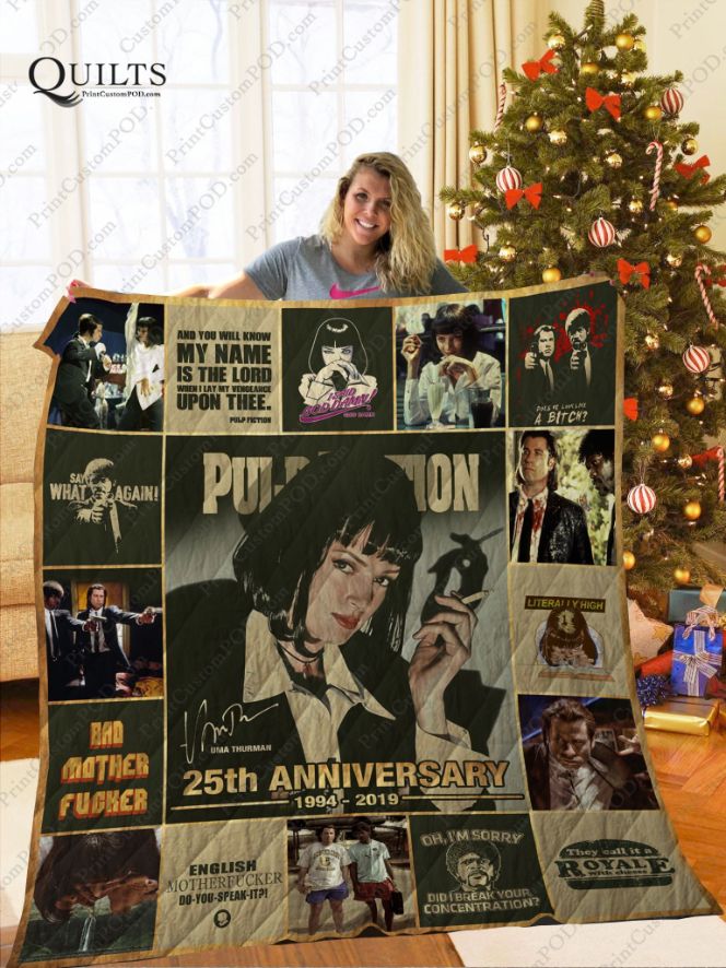 Pulp Fiction Bad Mother Fucker Collection Quilt Blanket Teeruto