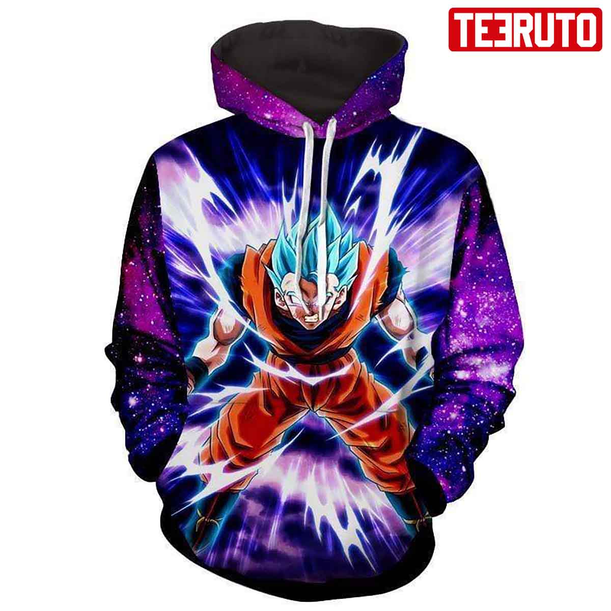 Purple Galaxy Gohan – Ssj Dragon Ball Dbz Anime Hd 3d Aop Hoodie
