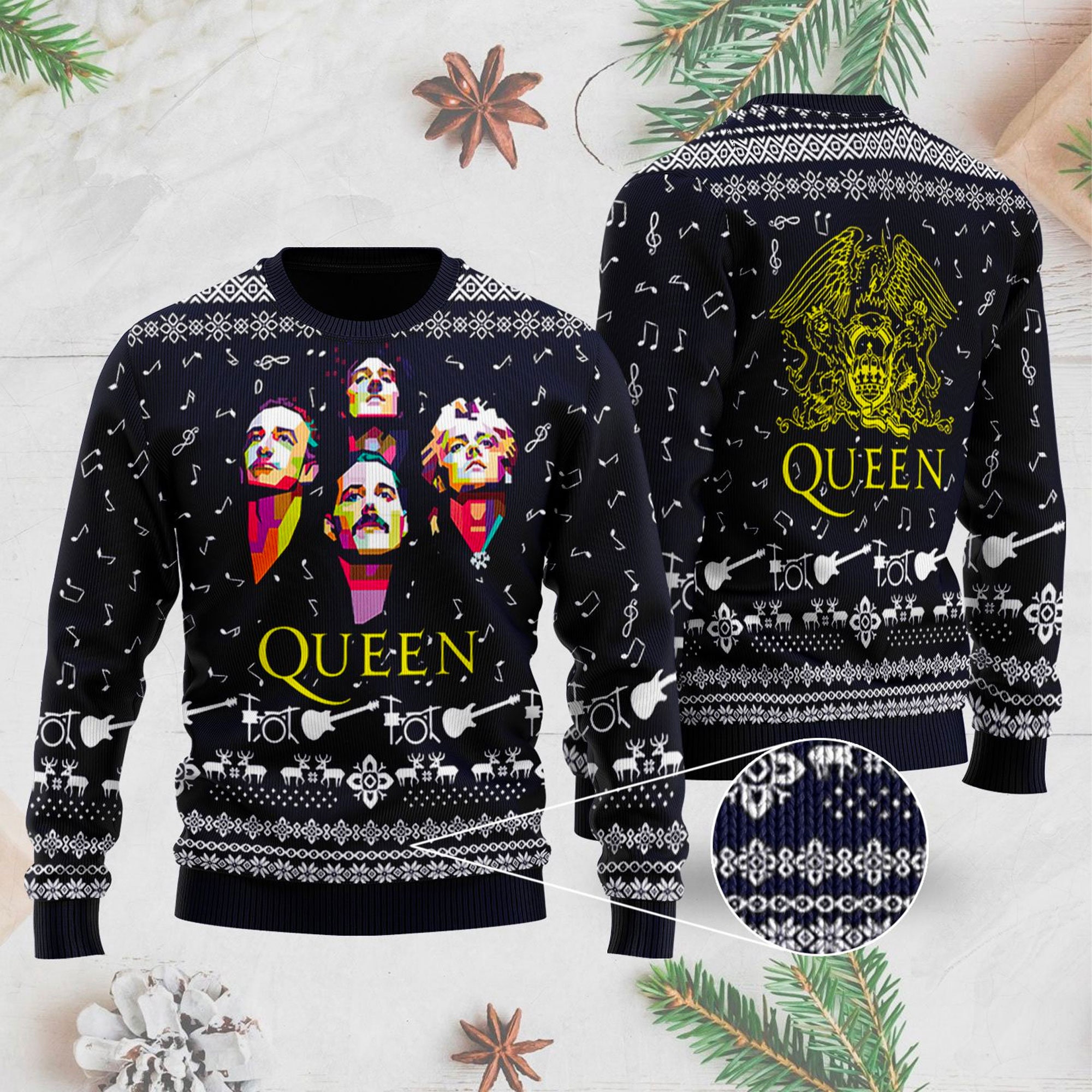 Queen Band Bohemian Rhapsody Ugly Christmas Sweater
